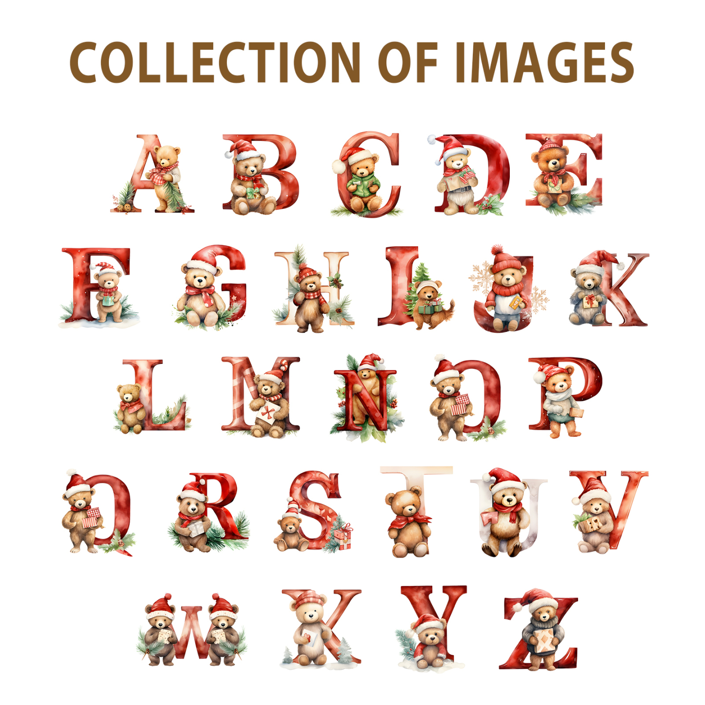 Personalised Enamel Mug Custom Letter Christmas Teddy Bear Cup Gift for Kids-Jessemade AU