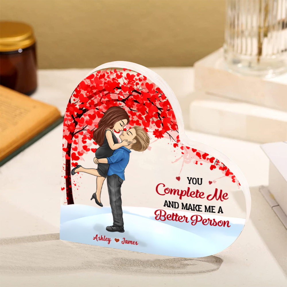 Personalised Heart-Shaped Couple Plaque with Custom Names & Romantic Design Perfect Gift for  Valentines Day-Jessemade AU