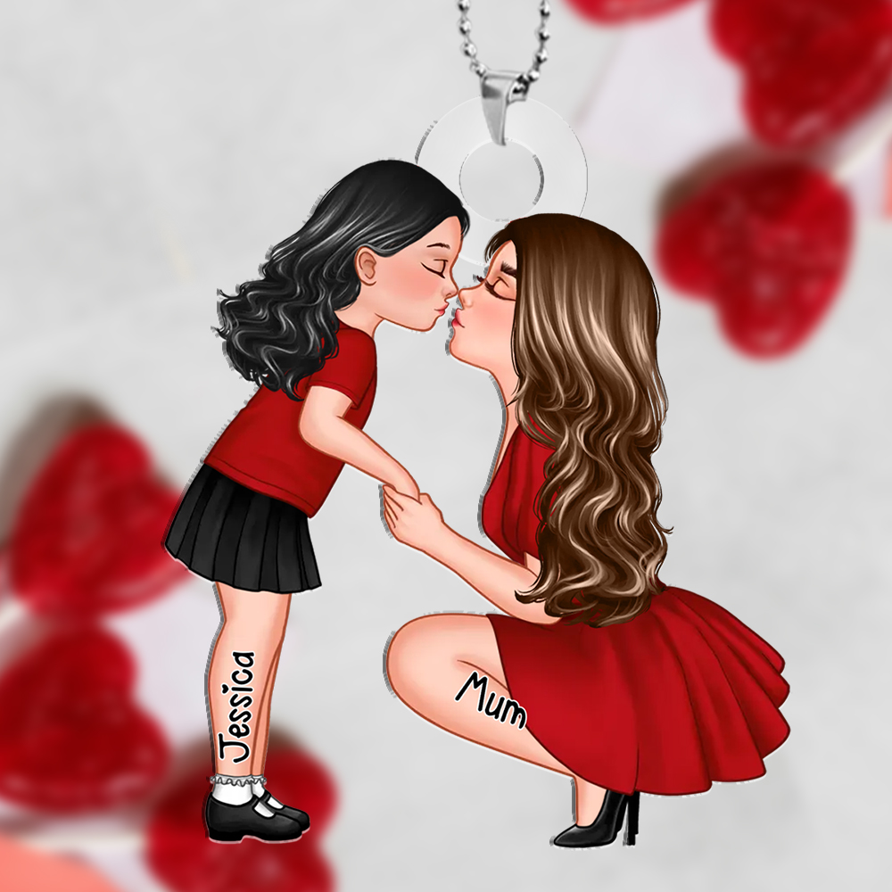 Personalised Mum and Child Keyring with Names – Thoughtful & Practical Gift for Mum | Jessemade