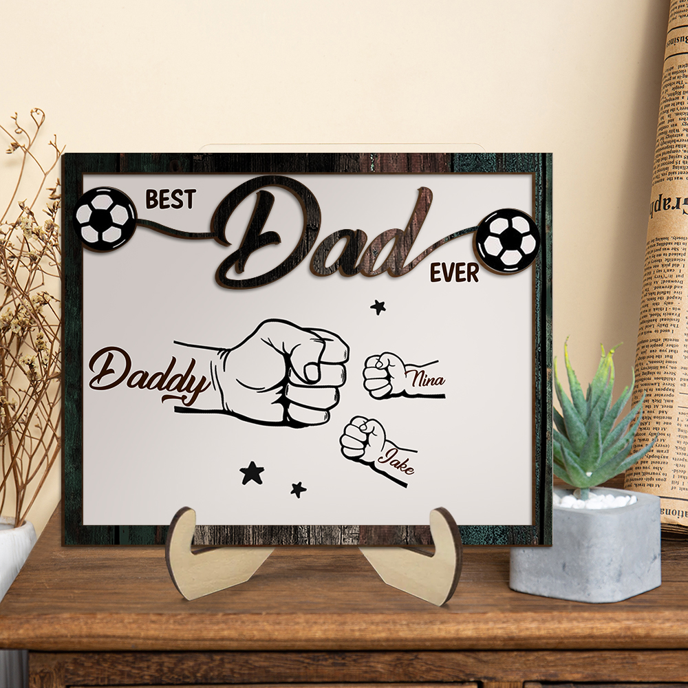 Personalised Wooden Plaque – Customise with 2-14 Names, Unique Gift for Dad | Jessemade
