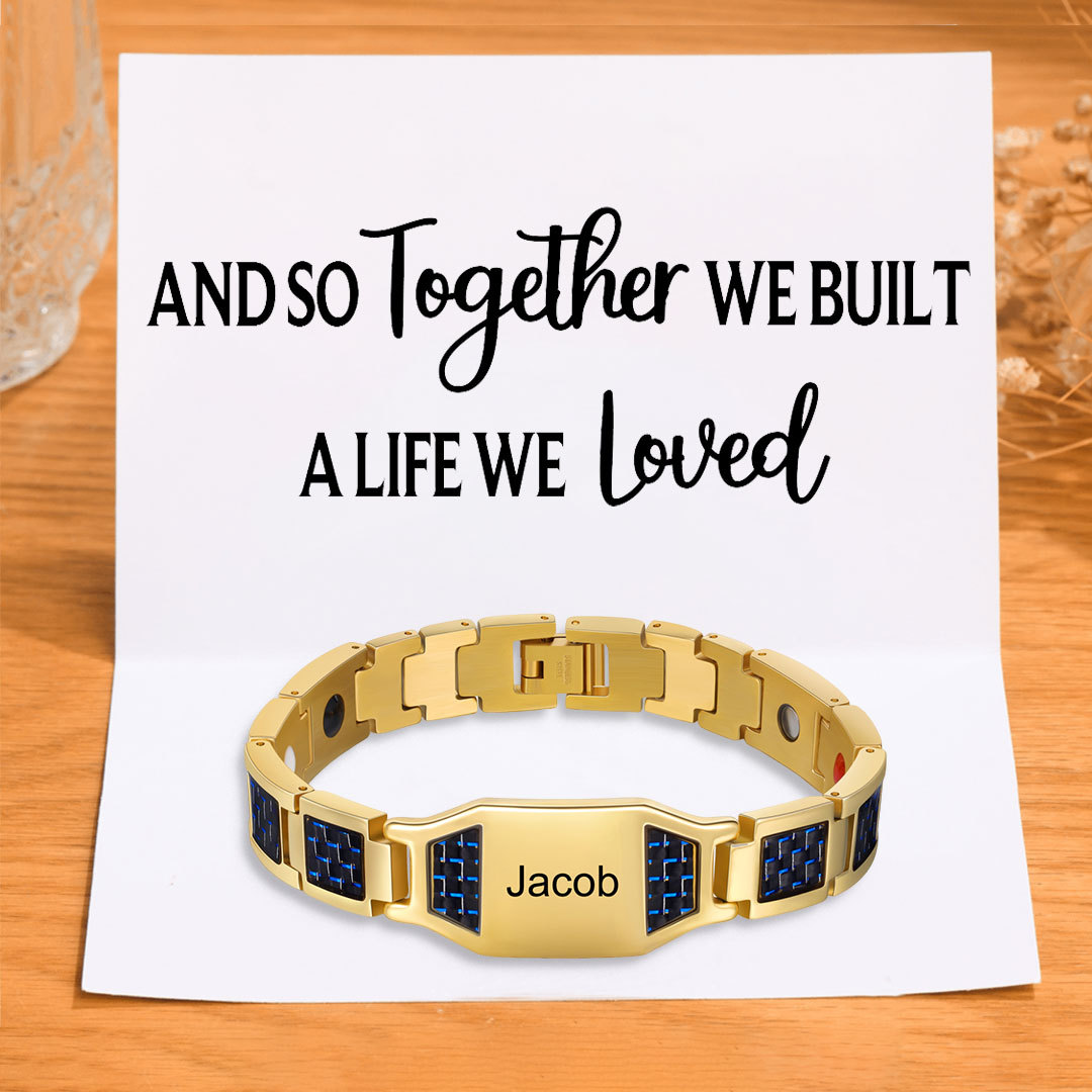 Personalised Men Bracelet Custom Name Bracelet for Him