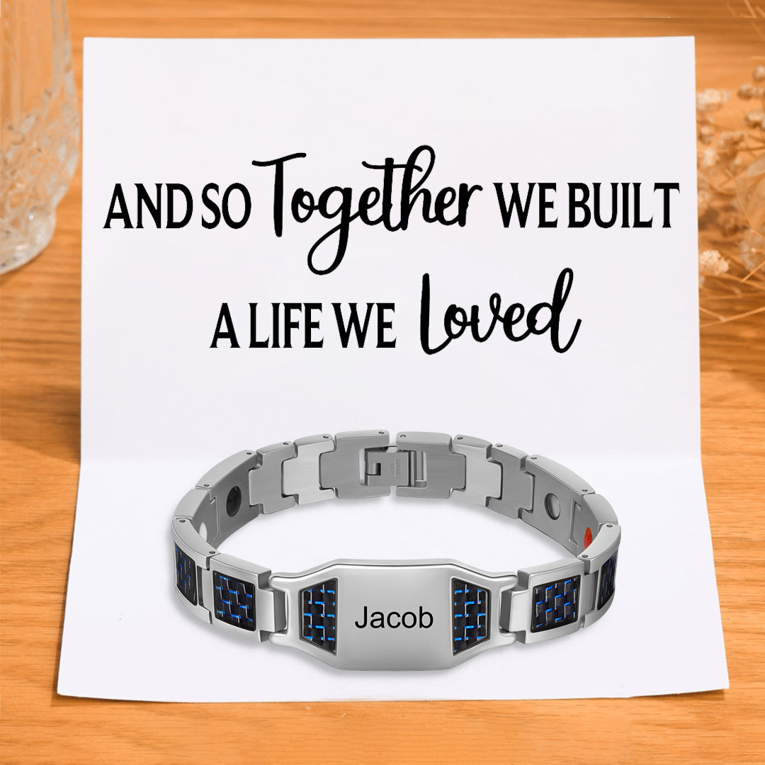 Personalised Men Bracelet Custom Name Bracelet for Him