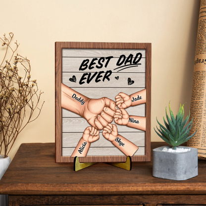 Personalised Best Dad Ever Wooden Plaque – Father's Day Gift for Dad | Jessemade