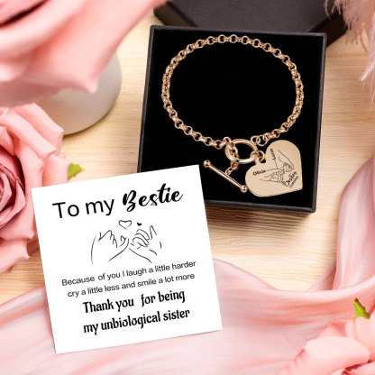 Personalised Pinky Promise Besties Forever Bracelet Custom 2 Names Gift Set for Friends-Jessemade AU