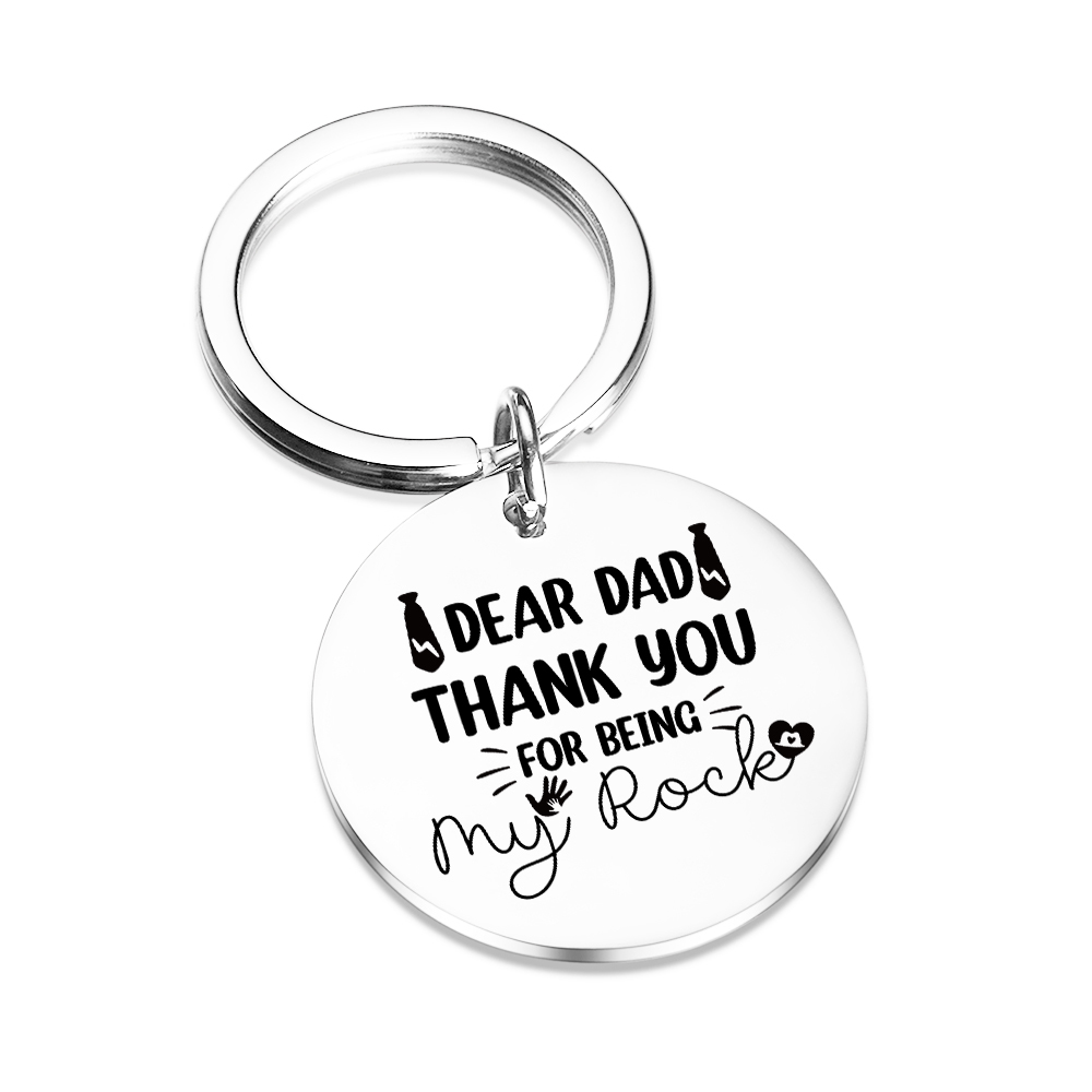 Stainless Steel Dad Keyring – Thoughtful Gift for Dad - Father's Day Gift | Jessemade