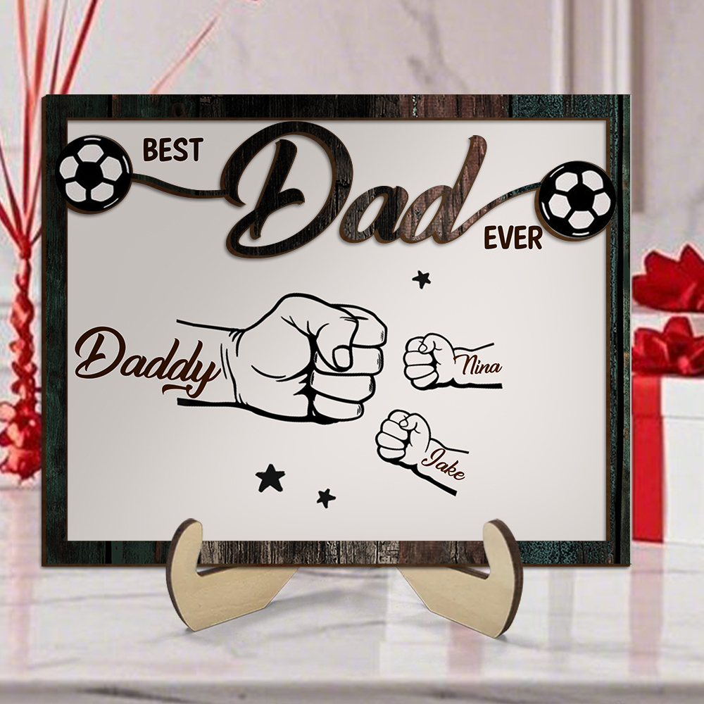 Personalised Wooden Plaque – Customise with 2-14 Names, Unique Gift for Dad | Jessemade