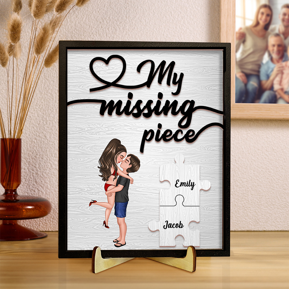 Couple Personalised Wooden Plaque You're My Missing Piece Gift for Her