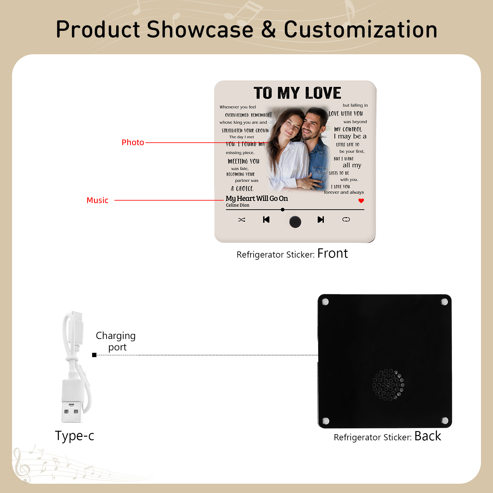 Personalised Photo Fridge Magnet To My Love I Know What Love Is Valentines Day Gift for Couples