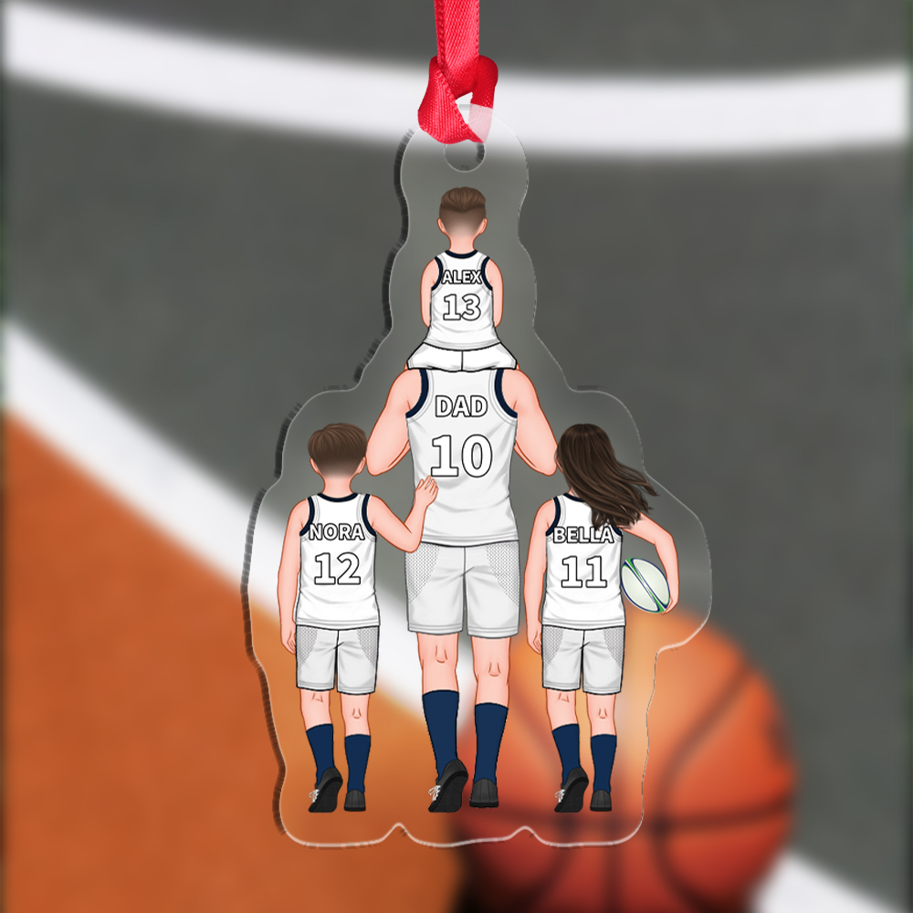 Personalised 2–9 Names Australian Rules Football Family Keyring Custom Acrylic Keychain Gift for Dad-Jessemade AU