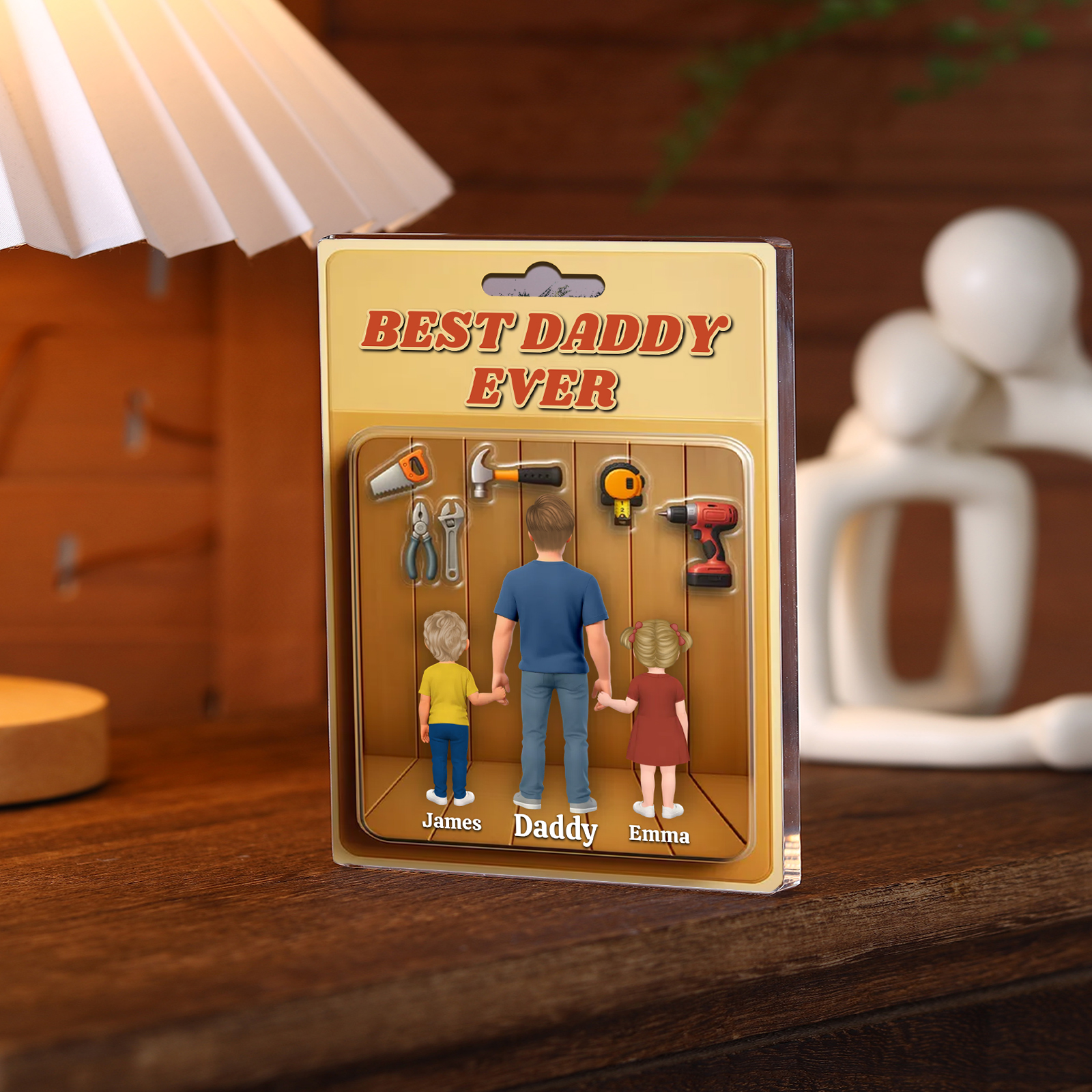 Custom Father’s Day Gift – Tool-Themed “Best Daddy Ever” Plaque with Personalised Men’s Bracelet | Jessemade