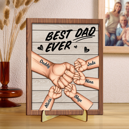 Personalised Best Dad Ever Wooden Plaque – Father's Day Gift for Dad | Jessemade