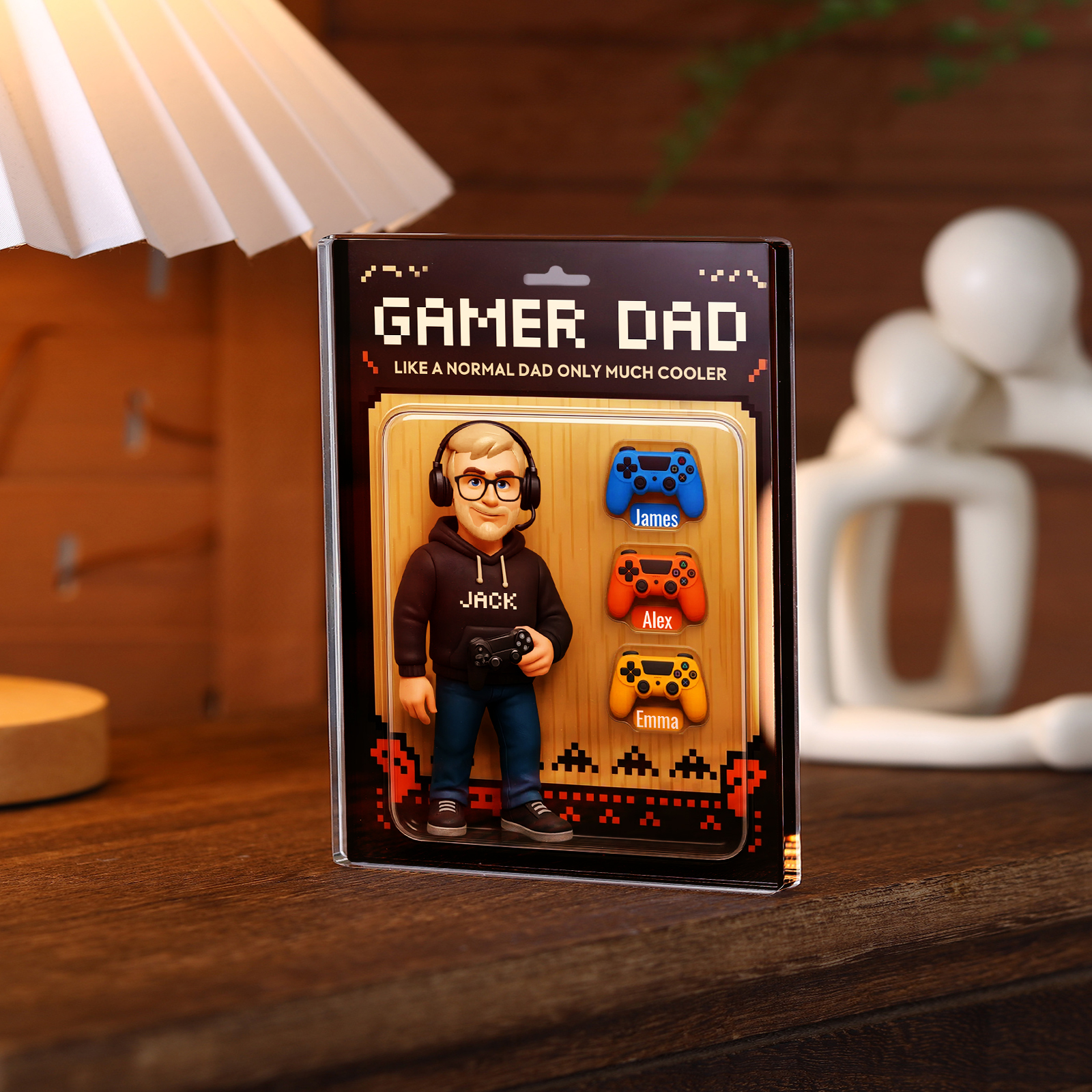 Personalised Gamer Dad Acrylic Plaque - Custom Father's Day Gift | Jessemade