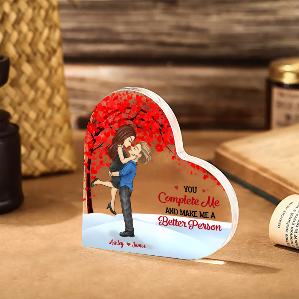 Personalised Heart-Shaped Couple Plaque with Custom Names & Romantic Design Perfect Gift for  Valentines Day-Jessemade AU