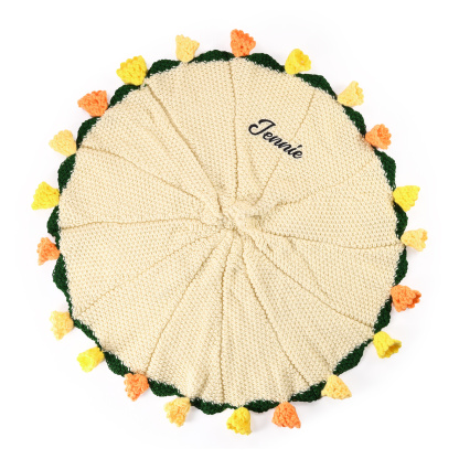 Personalised Crochet Flower Blanket Custom Name Birthday Gift for Her | Jessemade