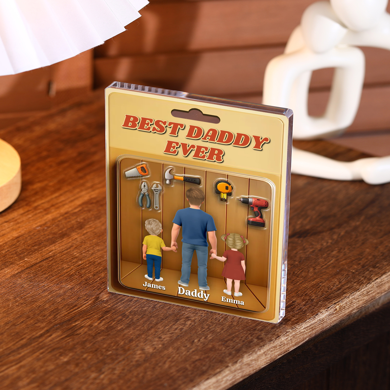 Custom Father’s Day Gift – Tool-Themed “Best Daddy Ever” Plaque with Personalised Men’s Bracelet | Jessemade