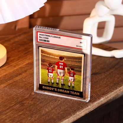 Personalised Football Dad Acryclic Ornament - Custom Plaque Home Decoration for Father | Jessemade