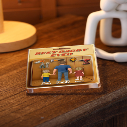 Custom Father’s Day Gift – Tool-Themed “Best Daddy Ever” Plaque with Personalised Men’s Bracelet | Jessemade