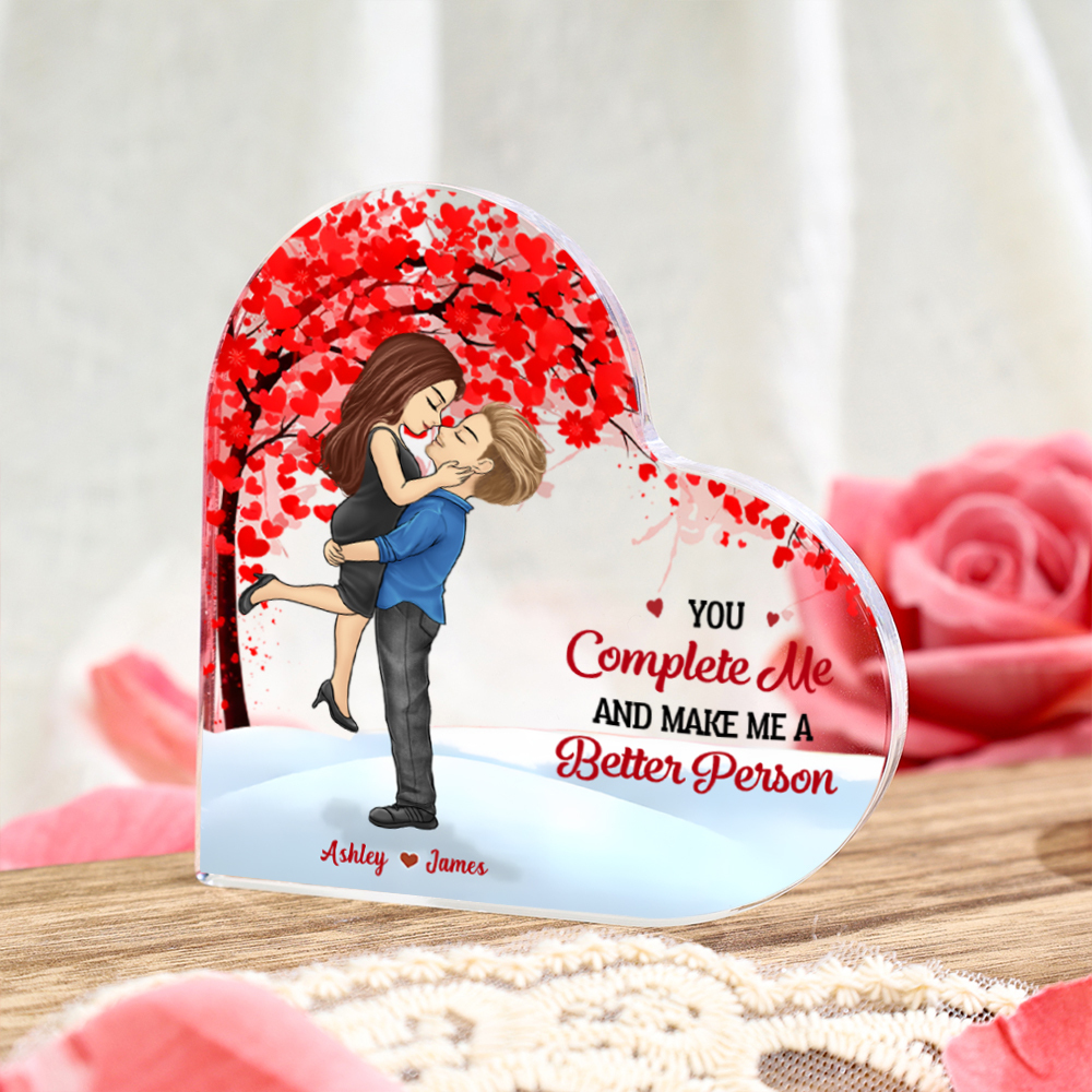 Personalised Heart-Shaped Couple Plaque with Custom Names & Romantic Design Perfect Gift for  Valentines Day-Jessemade AU