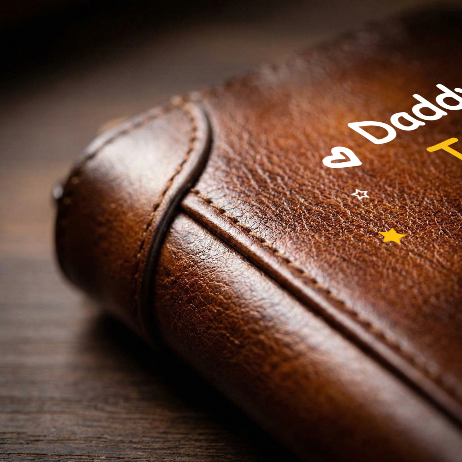 Personalised Genuine Leather Zip Card Holder Wallet with 2–6 Names for Dad