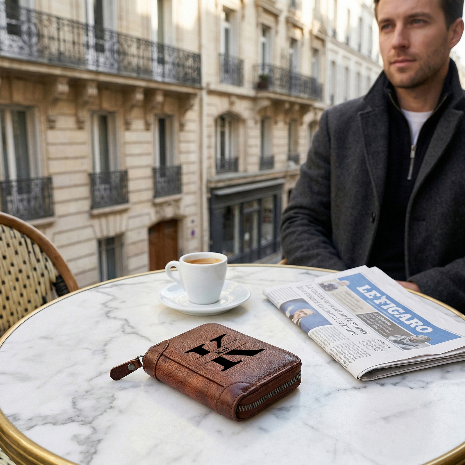 Personalised Genuine Leather Zip Card Holder – Multiple Compartments with 9 Designs to Choose From