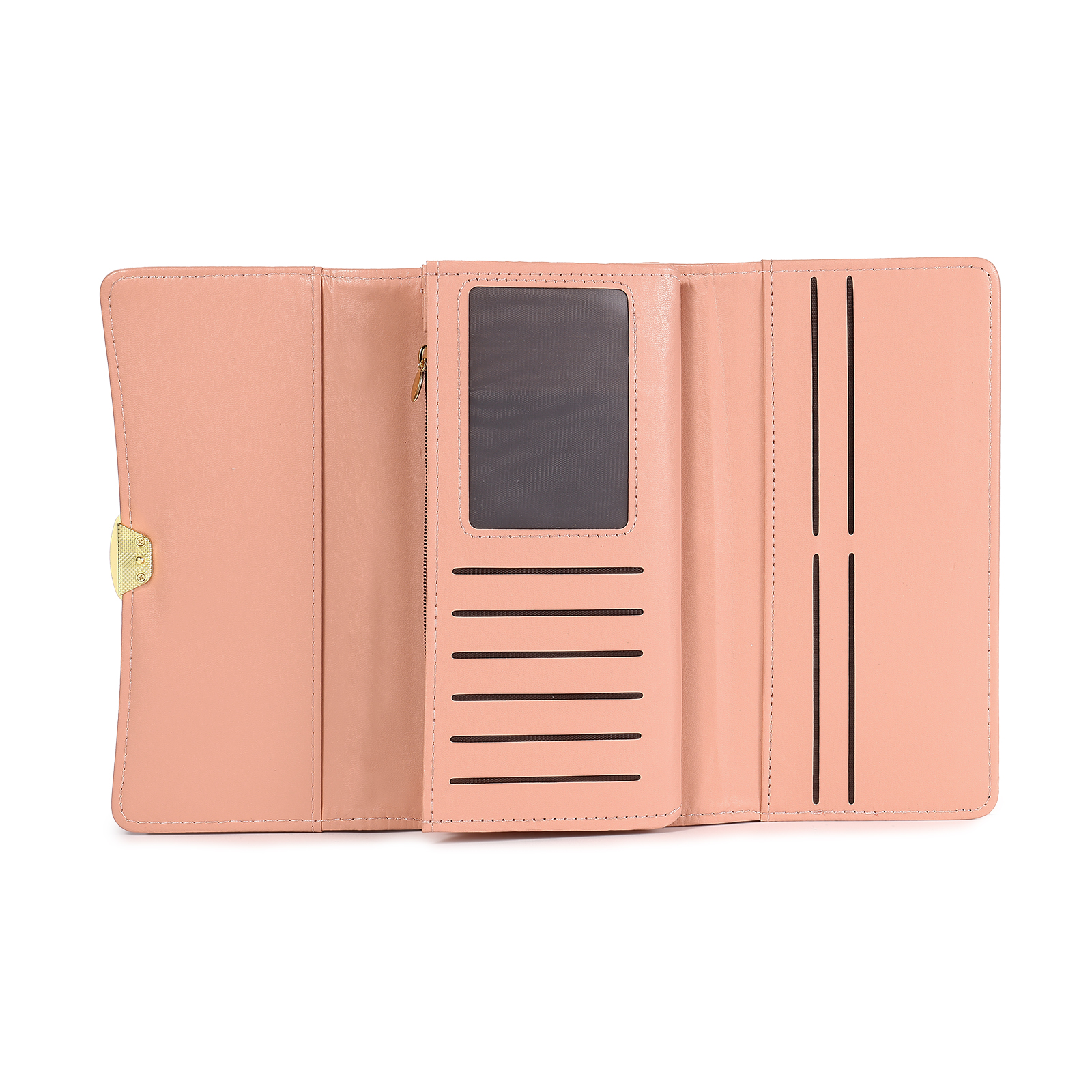 Personalised Long Women’s Leather Wallet with Birth Flower and Name