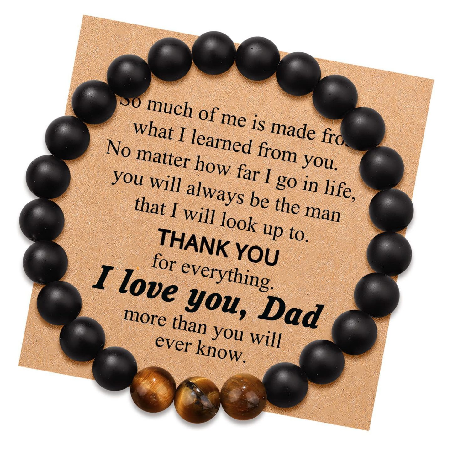 To Dad I Love You Cross Bracelet Beads Warp Bracelet-Jessemade AU