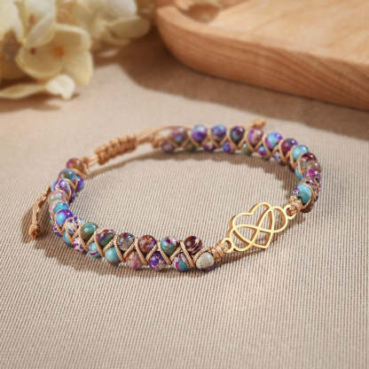 To My Daughter Infinity Heart Bracelet with Message Card Adjustable Bracelet Gift for Her - Never Forget How Much I Love You