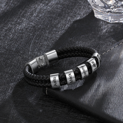 Personalised 1 Photo & 1 Letter & 6 Names Gift Set Custom Wallet & Bracelet Gift Box Set Christmas Gifts