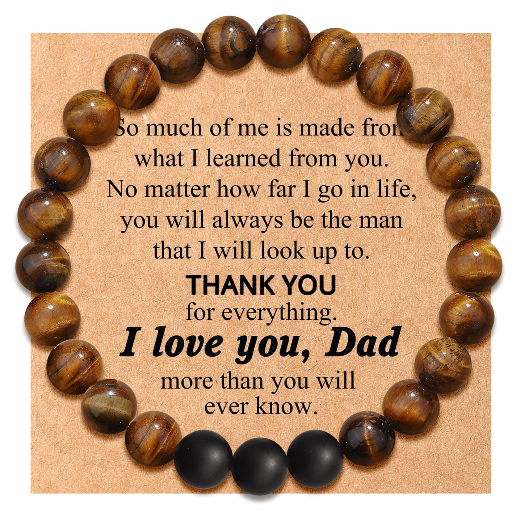 To Dad I Love You Cross Bracelet Beads Warp Bracelet-Jessemade AU