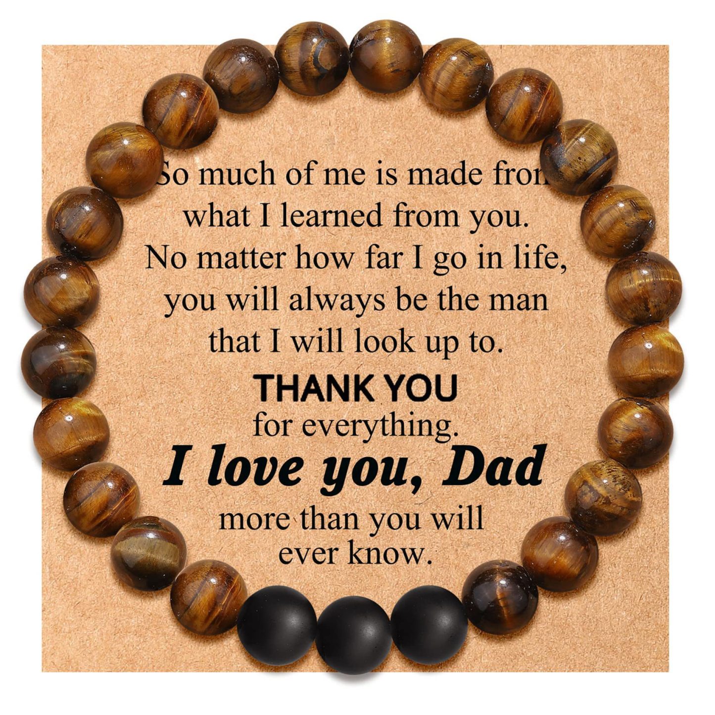 To Dad I Love You Cross Bracelet Beads Warp Bracelet-Jessemade AU