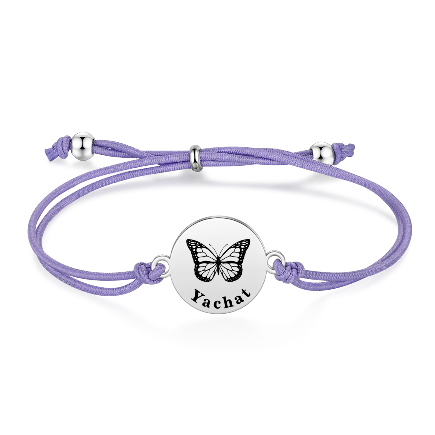 2 Pcs Bracelet Set Custom Names Butterfly Bracelets Back To School Gift for Daughter Granddaughter-Jessemade AU