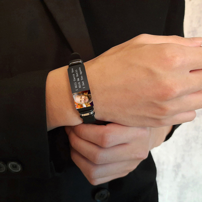 I Will Carry You With Me Until I See You Again Customised Memorial Bracelet A Photo to Keep Their Memory Alive-Jessemade AU