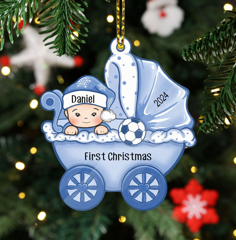 Personalised Baby First Christmas Ornament Wooden Ornament Gifts for Family