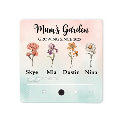 Personalised Music Fridge Magnet, Custom 1 Text & 1 Date & 1-9 Names &1 Song Name Magnet Gift for Her | Jessemade