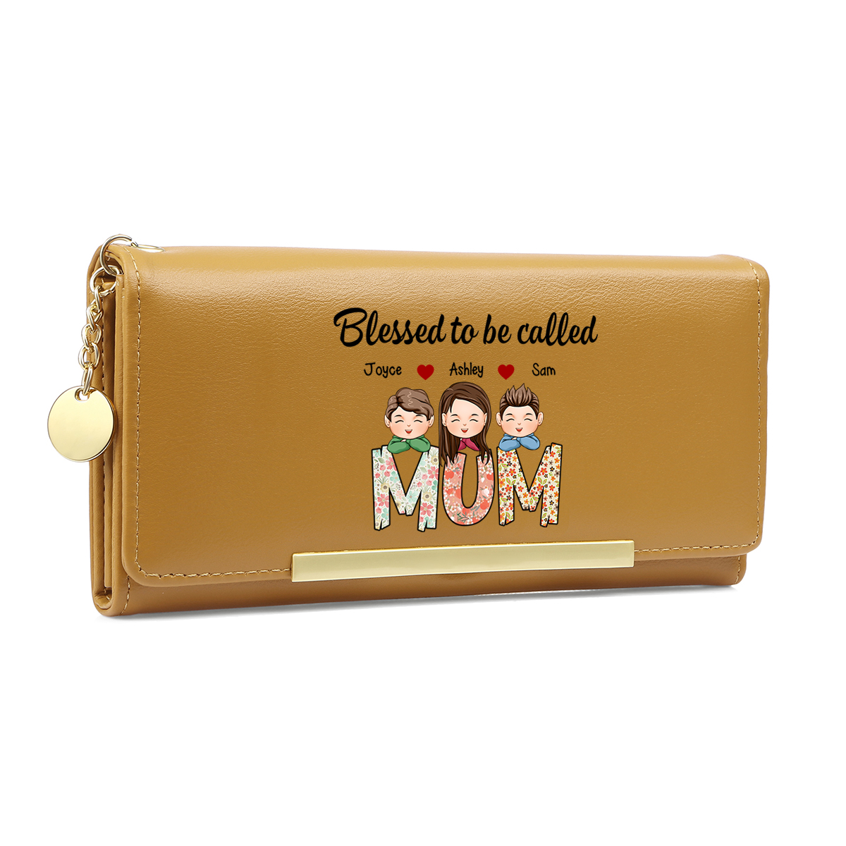 To my Mum/Nan - Personalised Women Wallet Custom PU Leather with 1–8 Names, Multiple Colours | Jessemade