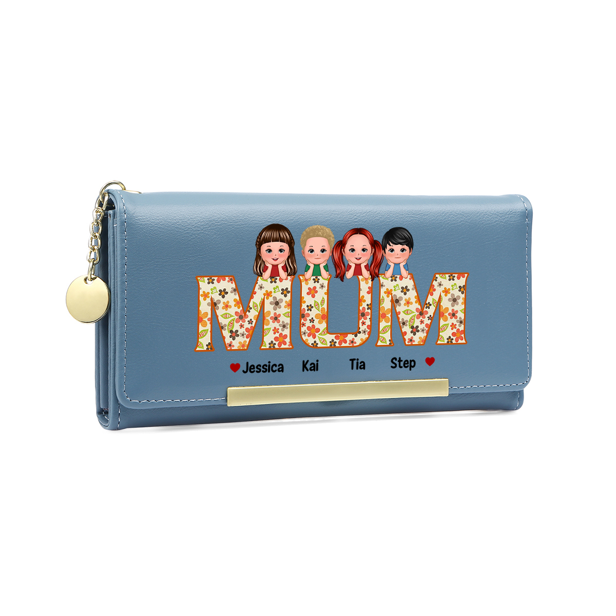 To my Mum/Nan - Personalised Women Wallet Custom PU Leather with 1–6 Names, Wallet Gift Multiple Colours | Jessemade