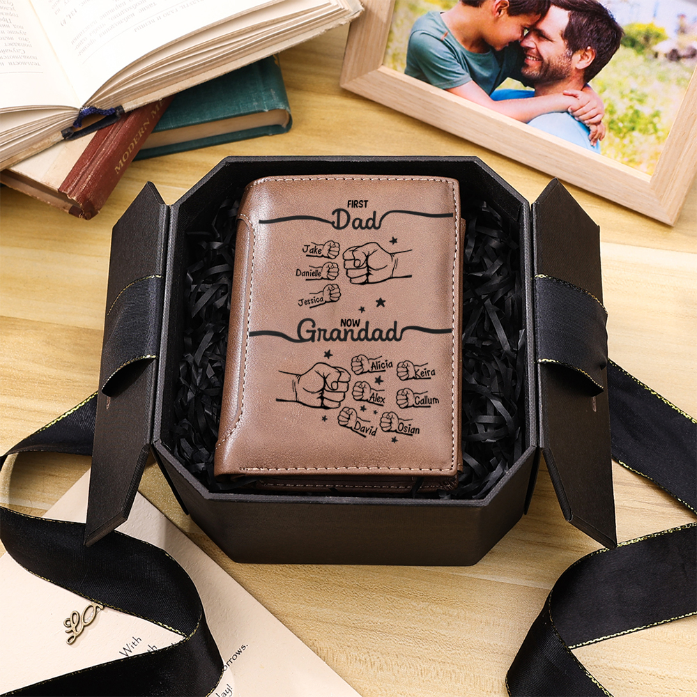 [Copy]Personalised PU Leather Wallet – Customise with 2 Names, Meaningful Gift for Him | Jessemade