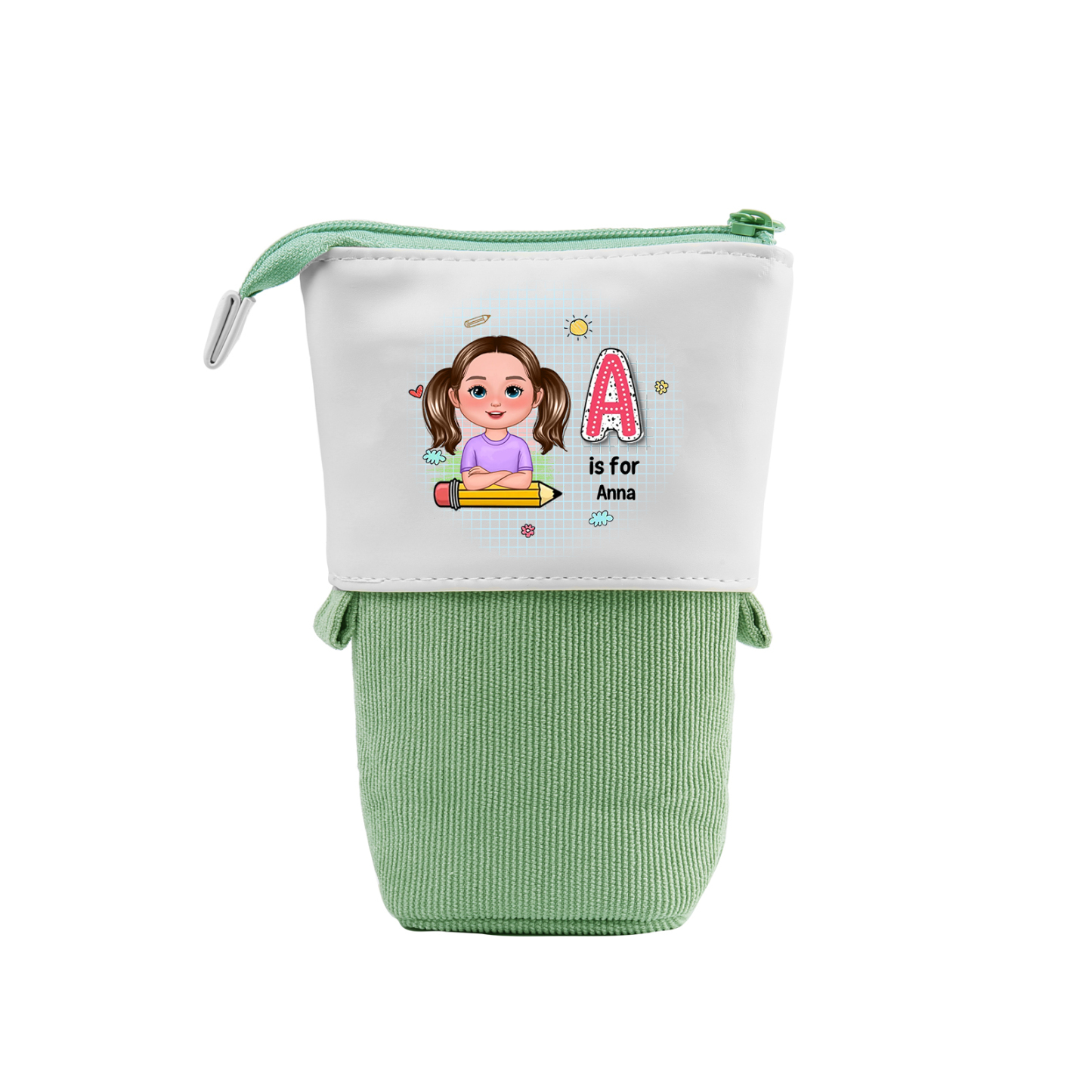 [Copy]Personalised  Name Pencil Case Rainbow Pen Bag Zipper Back to School Gifts for Student