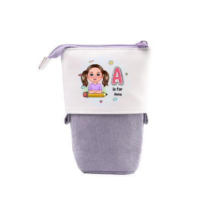 [Copy]Personalised  Name Pencil Case Rainbow Pen Bag Zipper Back to School Gifts for Student