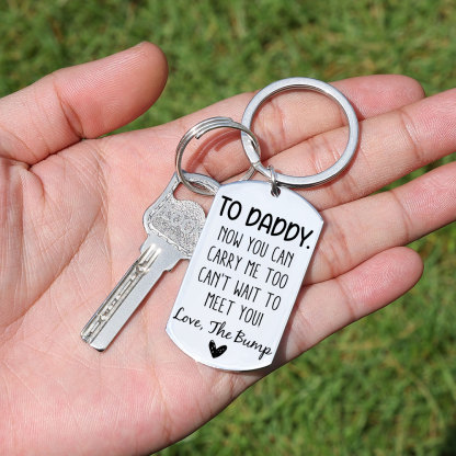 Personalised Photo Keychain Father's Day Gifts For Daddy - Now You Can Carry Me Too. Can't Wait To Meet You!-Jessemade AU