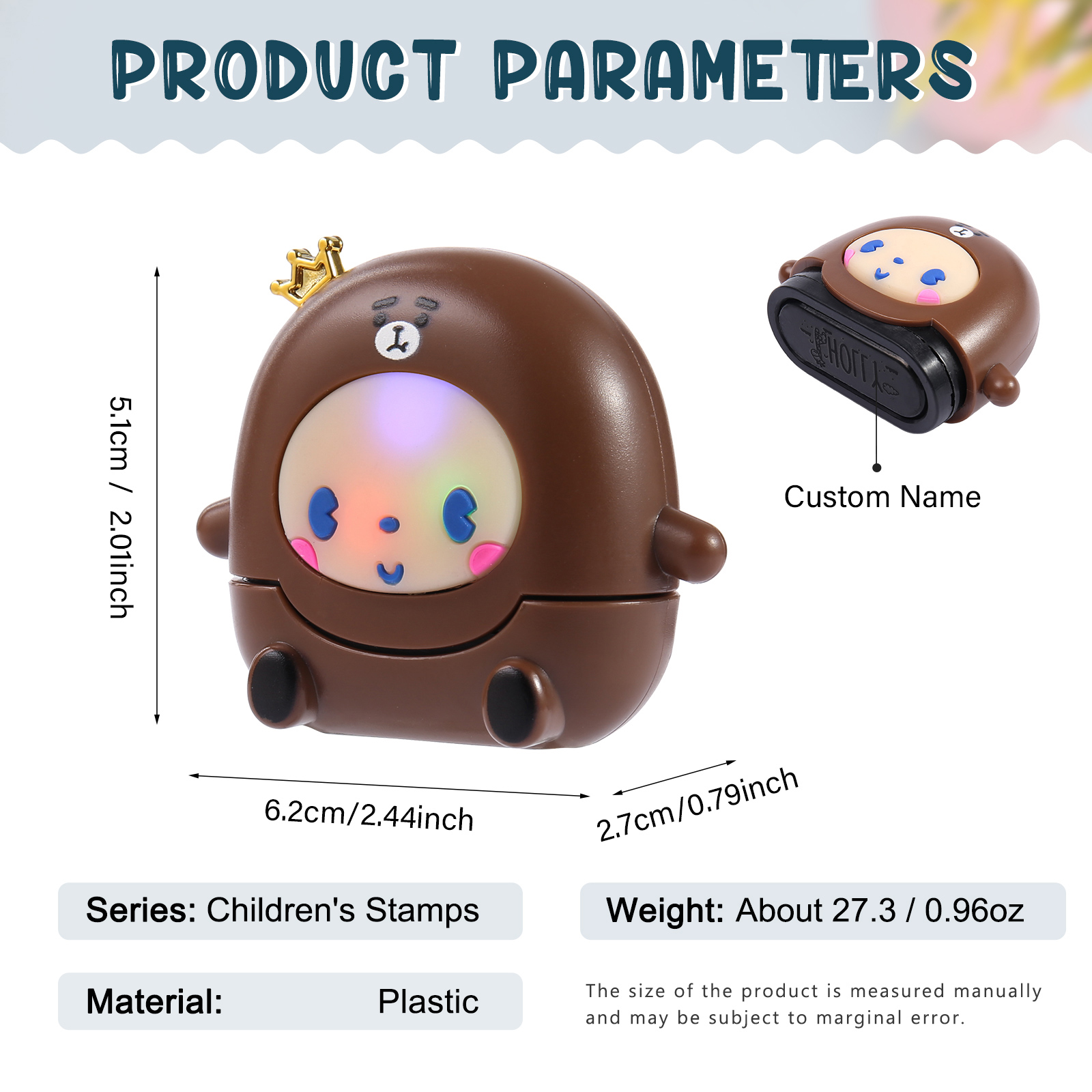 Personalised Name Stamp with Light Back-to-School Gift for Kids Black Ink-Jessemade AU