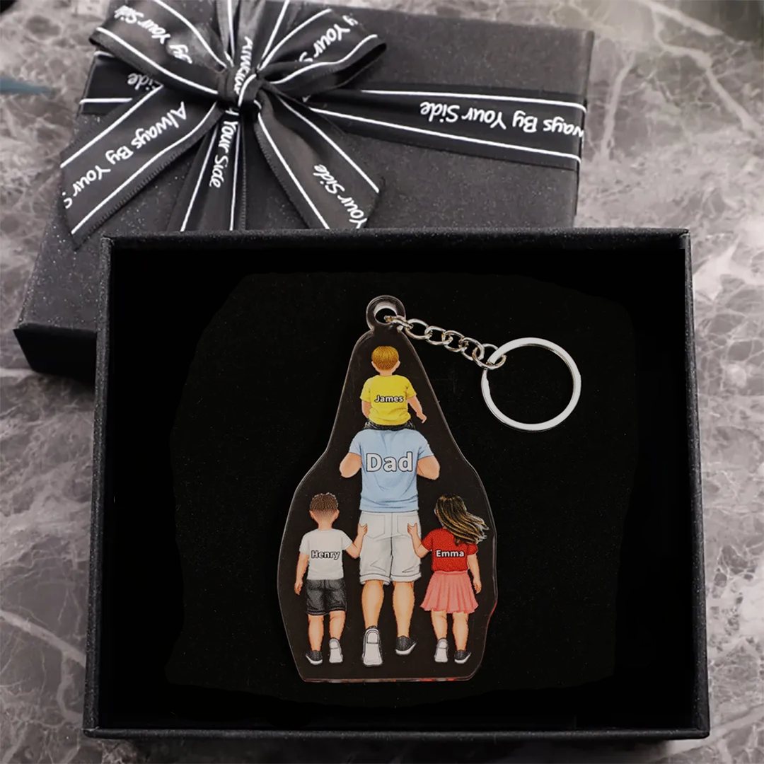 Personalised Family Hanging Ornament Custom 2–9 Names Acrylic Keychain Father's Day Gift for Dad-Jessemade AU