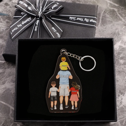 Personalised Family Hanging Ornament Custom 2–9 Names Acrylic Keychain Father's Day Gift for Dad-Jessemade AU