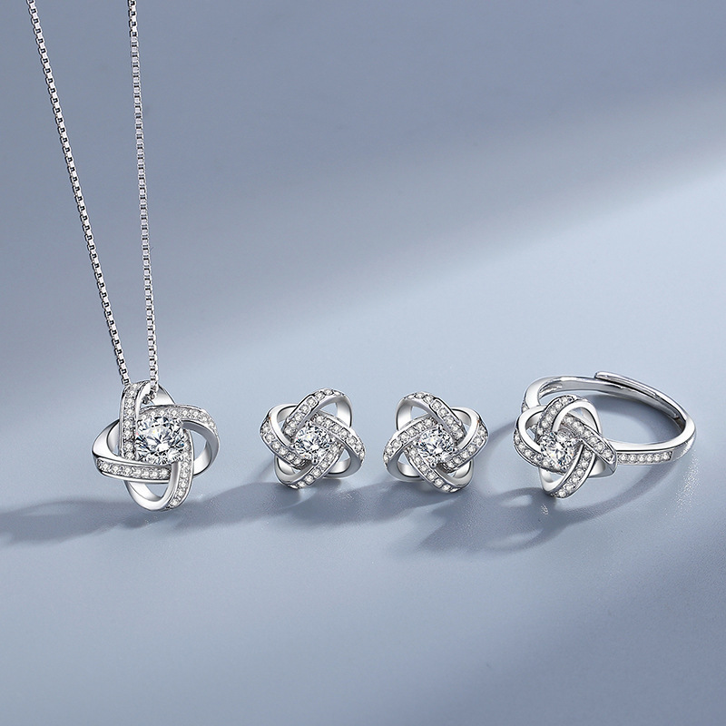 Love Knot Rings Personalised Birthstone Rings S925 Sterling Silver Birthday Gifts For Women-Jessemade AU