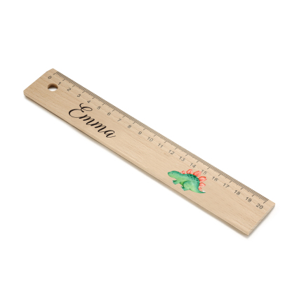 Custom 1 Name Ruler Wooden Dinosaur Ruler Back To School Gift for Boys Girls-Jessemade AU