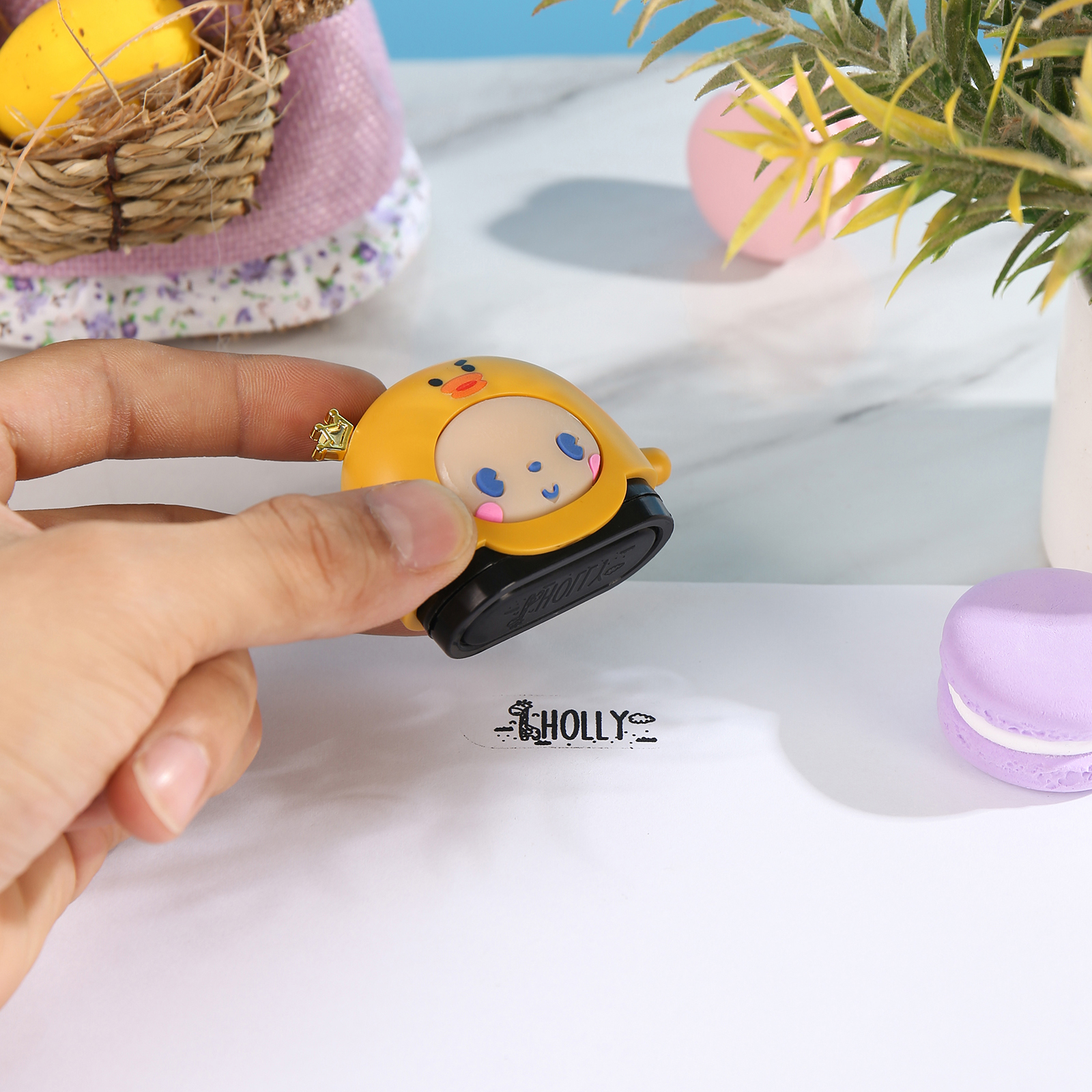 Personalised Name Stamp with Light Back-to-School Gift for Kids Black Ink-Jessemade AU