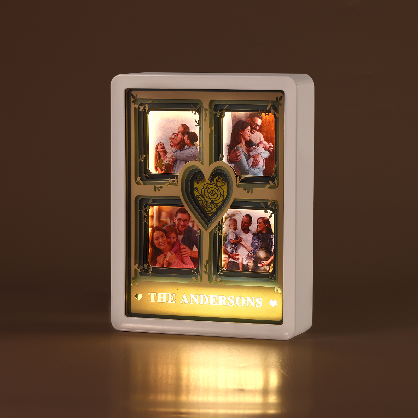 Personalised Family Photo Collage LED Night Light