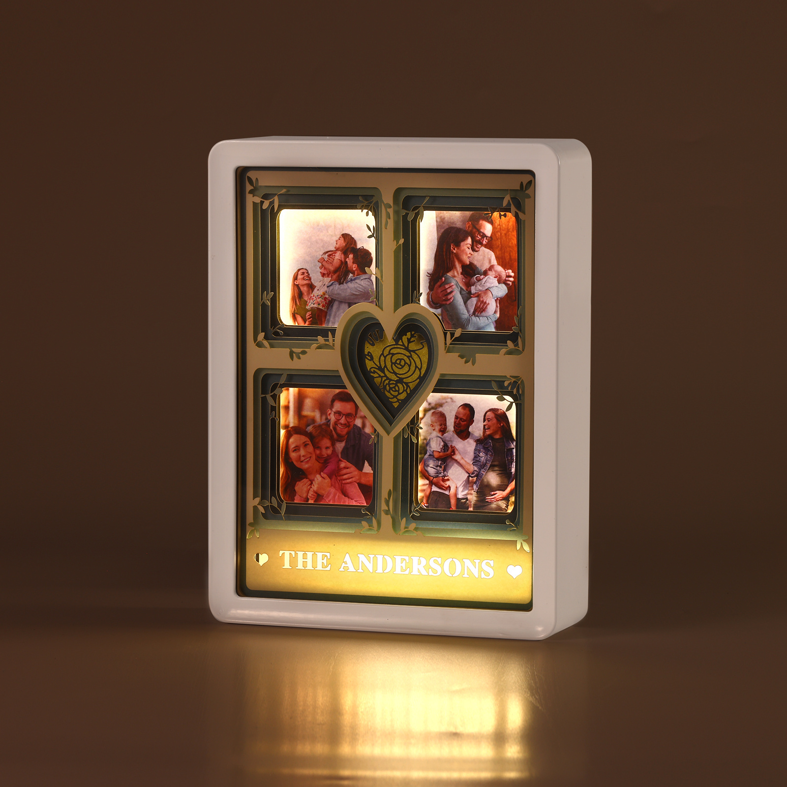 Personalised Family Photo Collage LED Night Light