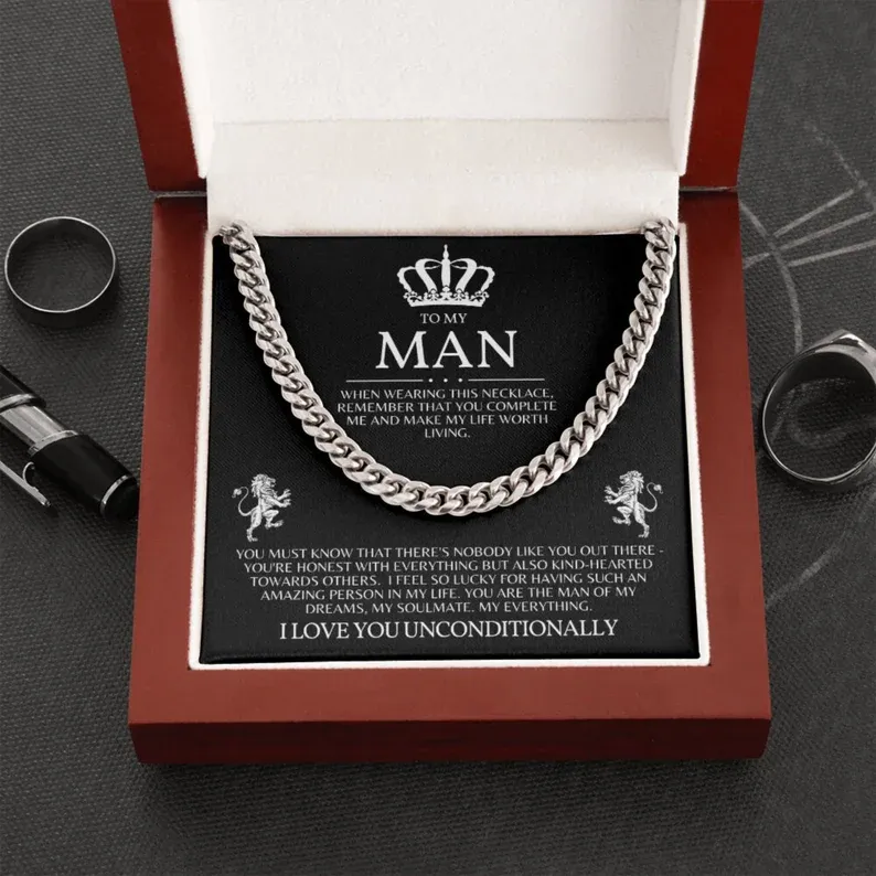 personalised men's necklace
