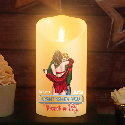 You Make The Season Bright Personalised Couple Custom LED Candle with 2 Names Romantic Gift For Him or He